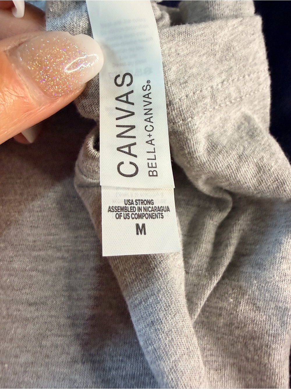 Bella Canvas women’s Short Sleeve Tees - Light Blue, Heather Gray & Navy - Picture 5 of 5